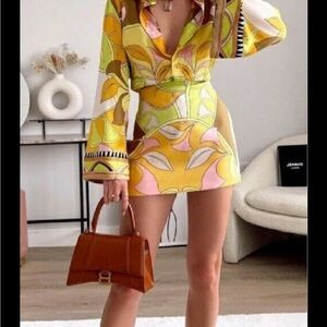 Zara Green and Brown Matching Set